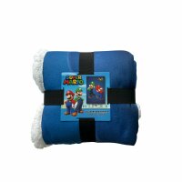 Super Mario Sherpa-Fleece-Decke 100 x 150 cm für Fans und Komfortliebhaber