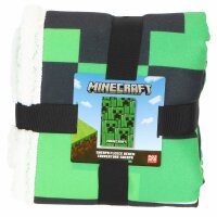 Minecraft Sherpa-Fleece-Decke 100 x 150 cm für Kinderzimmer und mehr