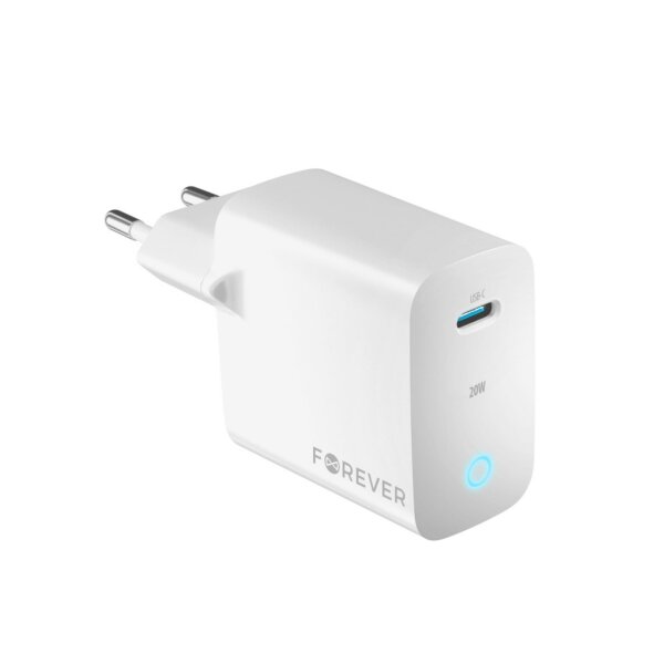 Wandladegerät mit USB-C Anschluss Schnellladegerät in Weiß 30W PD, QC