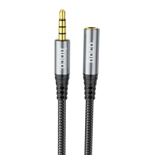 AUX-Kabel Klinke 3,5 mm (männlich) auf Klinke 3,5 mm (weiblich) 1m in Schwarz