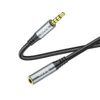 AUX-Kabel Klinke 3,5 mm (männlich) auf Klinke 3,5 mm (weiblich) 1m in Schwarz