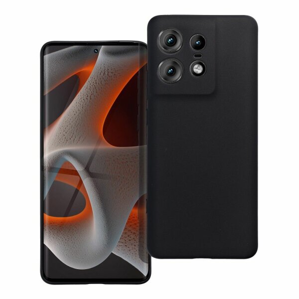 Silikon Hülle Basic kompatibel mit Motorola Moto Edge 50 Pro Case TPU Soft Handy Cover Schutz Schwarz