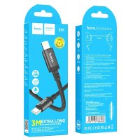 Ladekabel USB Typ C kompatibel mit iPhone 20W Schnellladegerät 20W 3m in Schwarz