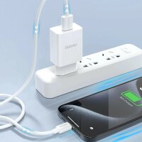 Ladegerät USB-A 2,1 A Wandladegerät – Weiß + USB-A kompatibel mit iPhone Kabel