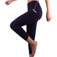 3/4 Fitness-Leggings mit praktischer Handytasche –...