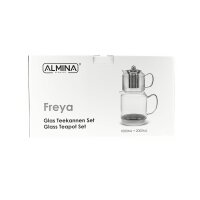 Teekannen-Set "Freya" mit Teekessel 1000 ml und Wasserkessel 2000 ml aus Glas