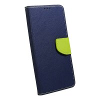 Buch Tasche "Fancy" Standfunktion kompatibel mit Samsung Galaxy A55 5G Blau-Grün