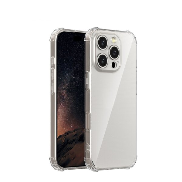 Anti Shock Armored Kantenschutz Hülle Case kompatibel mit iPhone 16 Pro transparent