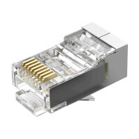 Modularer RJ45 CAT.5E FTP Stecker Transparent