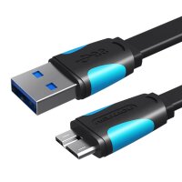 Flaches USB 3.0 A auf Micro-B Ladekabel