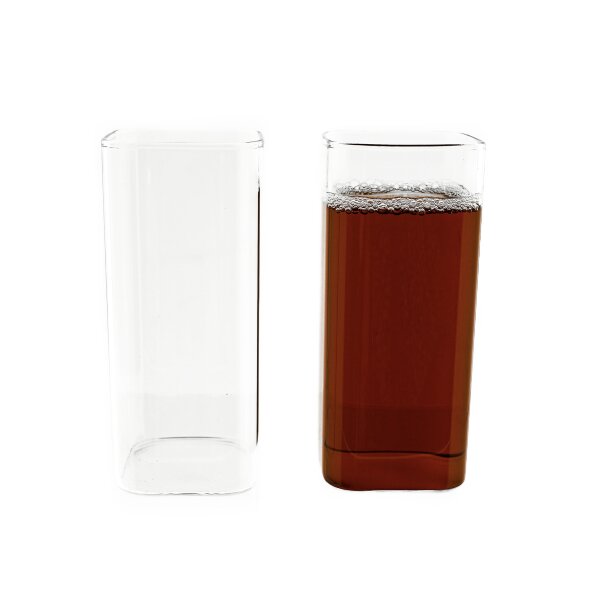 Gläser-Set Square Glas aus Borosilikatglas Hitzebeständig 400 ml