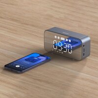 Bluetooth-Uhr/Lautsprecher – Silber - Y17 1200 mAh...