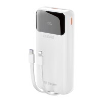 Powerbank 20000 mAh 22,5 W PD USB-C / USB-A / integrierte USB-C Kabel und kompatibel mit iPhone