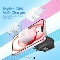 20W GaN Ladegerät Wandladegerät USB-C Pink