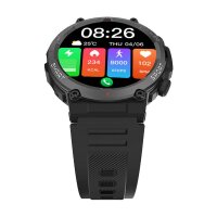 W50-black Robuste Smartwatch mit 1,39-Zoll-Display IP68 für den Alltag