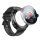 Stylische Watch mit Sprechfunktion Schwarz - 21 Sprachige Watch mit Touchscreen 1,32", 360 × 360 px