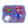 Brotdose für Kinder mit 3 Fächer Super Mario Lunchbox Blau-Rot Frühstücksbox