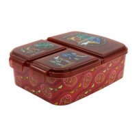 Brotdose mit 3 Fächer Harry Potter Lunchbox in Rot...