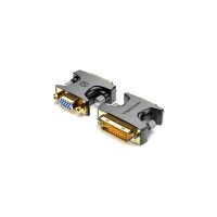 DVI-Stecker auf VGA-Buchse Adapter, Schwarz