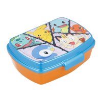 Brotdose für Kinder Pokemon Lunchbox in Orange-Blau Frühstücksbox 750 ml