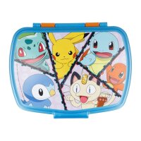 Brotdose für Kinder Pokemon Lunchbox in Orange-Blau Frühstücksbox 750 ml