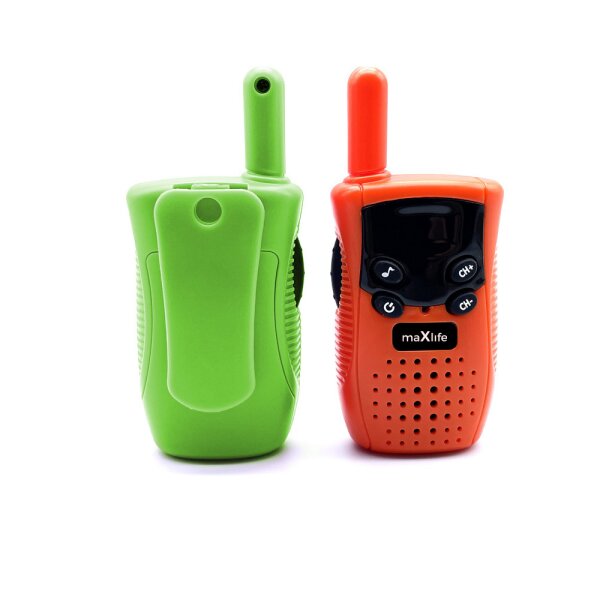 Walkie Talkie - Set MXWT-100 2 Walkie Talkies in Grün - Orange für Kinder