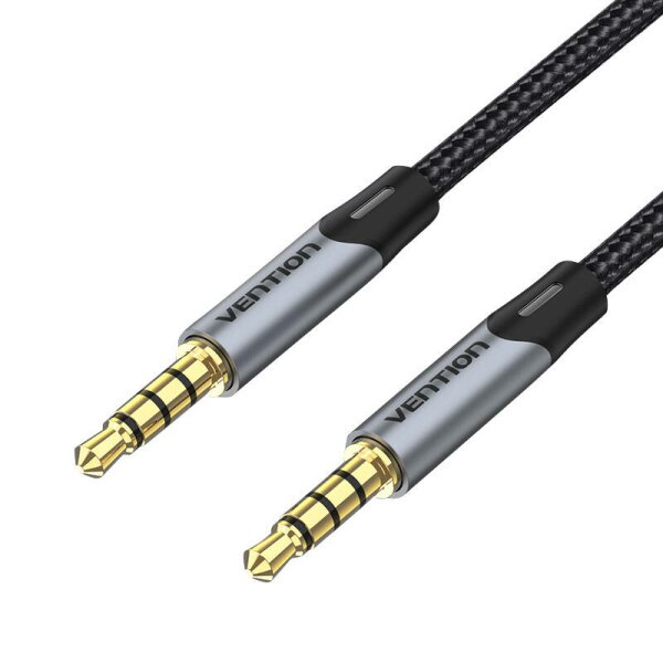 Audiokabel TRRS 3,5 mm Mini-Klinkenstecker 1,5 m Grau