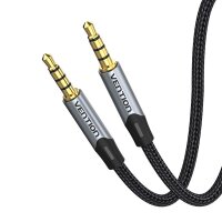 Audiokabel TRRS 3,5 mm Mini-Klinkenstecker 1,5 m Grau