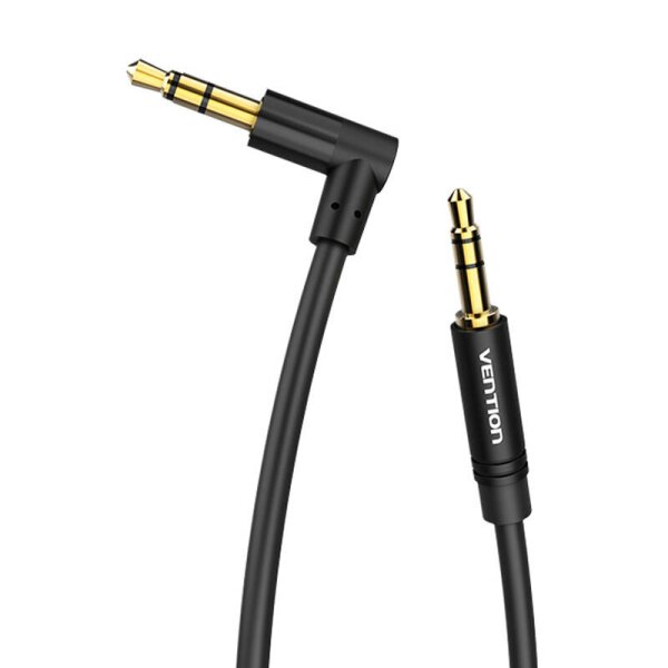 Kabel Audio AUX 3,5mm auf 90° 3,5mm 1m Schwarz