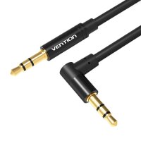 Kabel Audio AUX 3,5mm auf 90° 3,5mm 1m Schwarz