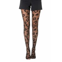 Schwarze Strumpfhose 40 Den mit Leopardenmotiv –...