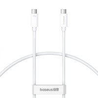 Kabel mit USB-C/USB-C-Anschlüssen im USB4-Standard, Leistung bis zu 240 W und Länge 1,8 m – weiß