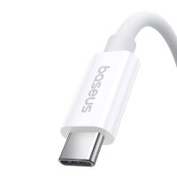 Kabel mit USB-C/USB-C-Anschlüssen im USB4-Standard, Leistung bis zu 240 W und Länge 1,8 m – weiß