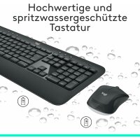 Wireless MK540 Kabellose Tastatur & Maus QWERTZ-Layout mit langlebiger Batterielaufzeit