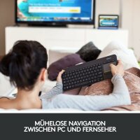 K400 Plus Wireless Tastatur mit Touchpad –...