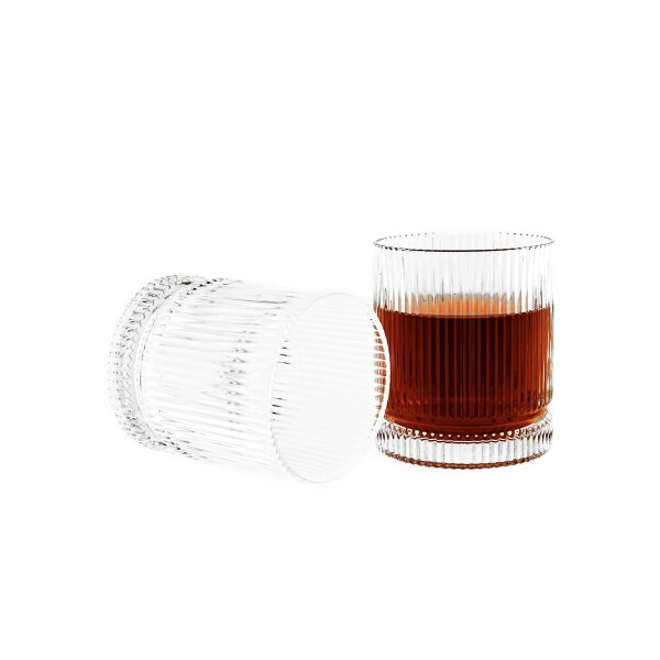 Elysia Riffle Gläser-Set aus Borosilikatglas Trinkgläser 370 ml Cocktailglas