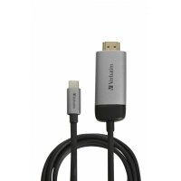 Adapterkabel, USB 3.1-C, HDMI 4K, silber-schwarz  -...