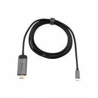 Adapterkabel, USB 3.1-C, HDMI 4K, silber-schwarz  -...