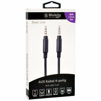 AUX Stereo 3.5mm Audio Kabel 100cm (BASIC LINE) - schwarz