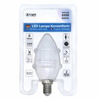 LED Lampe E-14 Kerzenform 6 Watt - kaltweiß (6500 K)