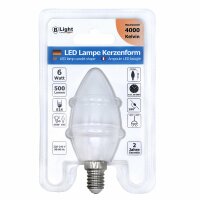 LED Lampe E-14 Kerzenform 6 Watt - neutralweiß...