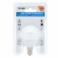 LED Lampe E-14 Tropfenform 6 Watt - neutralweiß...