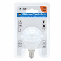 LED Lampe E-14 Tropfenform 6 Watt - warmweiß (3000 K)