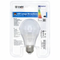 LED Lampe E-27 Birnenform 9 Watt - kaltweiß (6500 K)