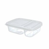 Aufbewahrungsbox / Lunchbox mit 2 Fächern ( 0,75 ml ) - rechteckig - SMART - (02 1381)