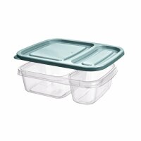 Aufbewahrungsbox / Lunchbox mit 2 Fächern ( 0,75 ml ) - rechteckig - SMART - (02 1381)