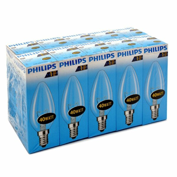 PHILIPS E-14 Glühlampe KERZE - 40 Watt - klar