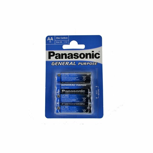 Batterie Panasonic Plus (4) R 6 AA Mignon-Blister