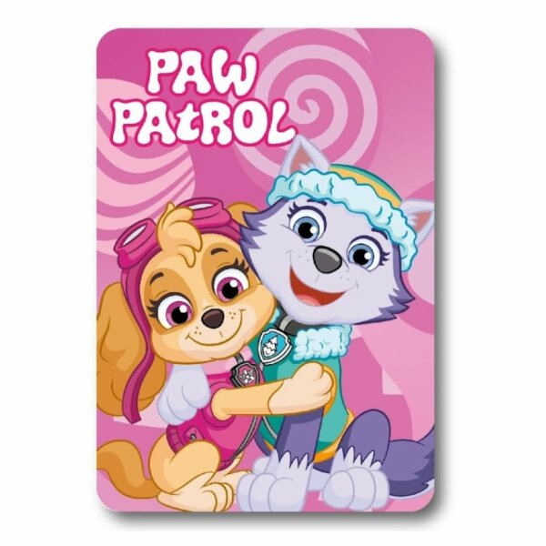 Paw Patrol Fleecedecke für Kinder – Skye und Everest, Komfort in 140 x 100 cm