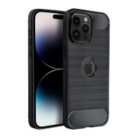 Carbon Case Silikon Handyhülle kompatibel mit iPhone 16 Plus